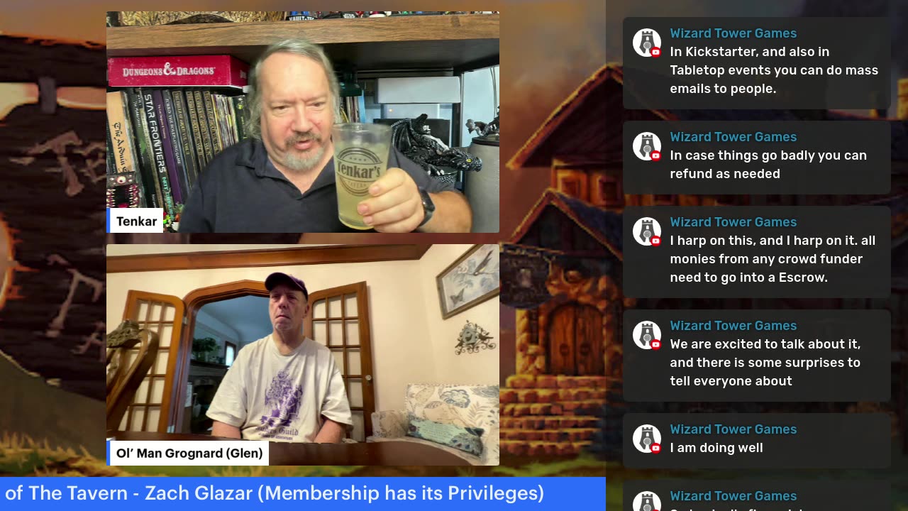 Tavern Chat Live! With Glen & Tenkar - Thursday 5/15 @ Noon