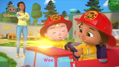 Wheels on the Hero Fire Truck Song! | CoComelon Nursery Rhymes & Kids Songs