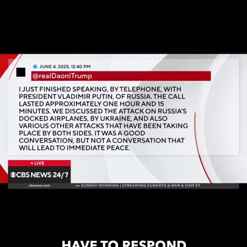 Trump and Putin Discuss Ukraine