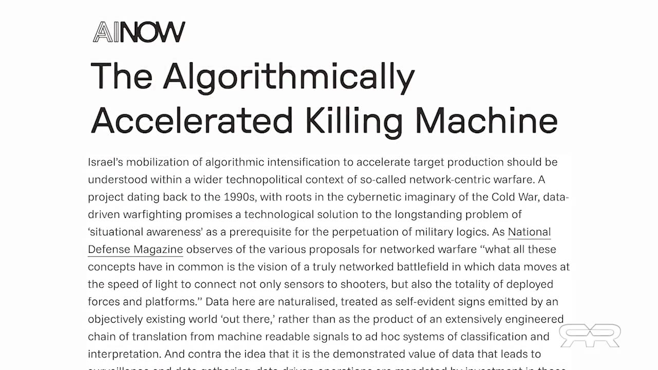 Reese Report - AI Kill and Control System by Palantir