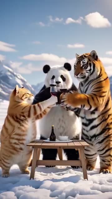 "When a Polar Bear Chases a Chubby Cat! 🐱🐻❄️ | Funny Animal Chase"*