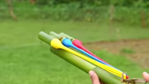DIY Bamboo Creations with new Three Clour Balloone Slingshots #Bamboo #Bambooart