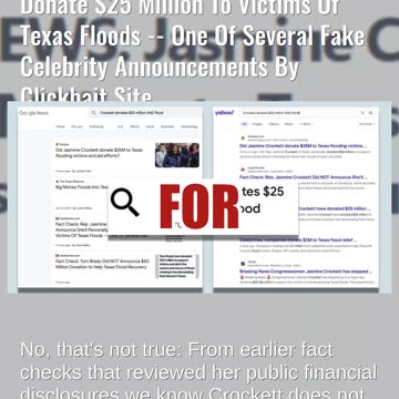 Fact Check: Jasmine Crockett Did NOT Announce She'll Donate $25 Million To Victims Of Texas Floods