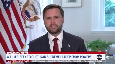 VP J.D. Vance · We don't want to achieve regime change
