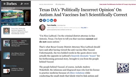 San Antonio DA Reveals Vaccine Damage Incident For Two of His Children