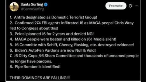 Santa Surfing 12/5/2025 - Trump "this is war"! J6 Pipe Bomber caught!