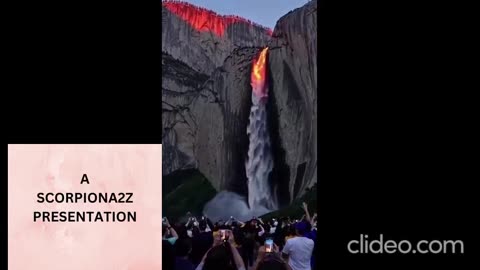 Enthusiastic watchers capturing the lava fall...