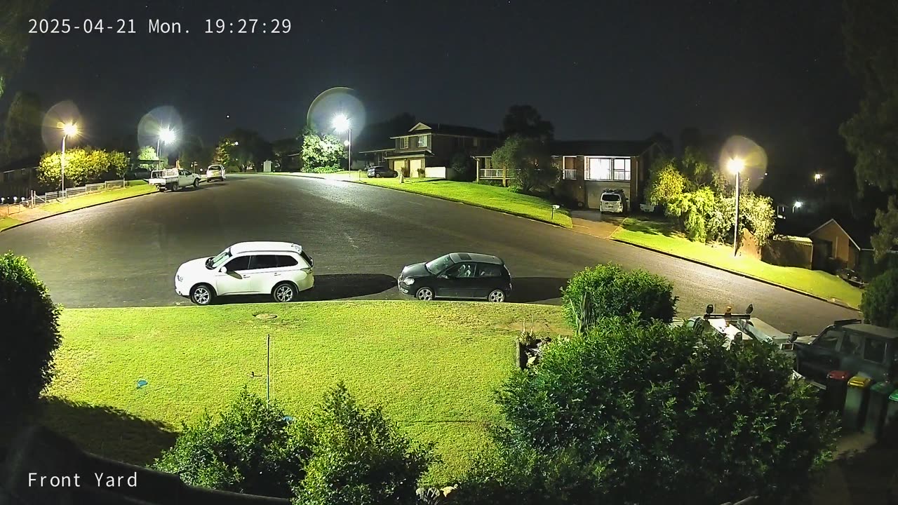 Home Security Footage of Meteor