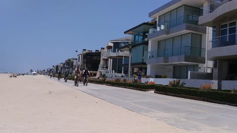 The Captain's View. Manhattan Beach - The Strand at 1st Street, California.