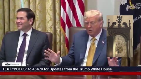 LMAO! President Trump confiscated good-looking clock from Marco and the whole room is cracking up