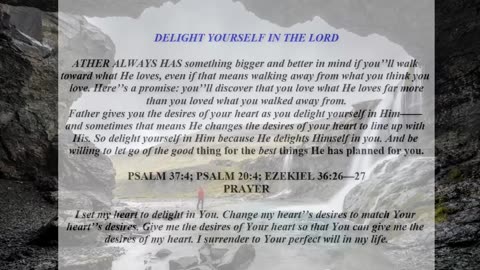 Delight Yourselfs In The Lord