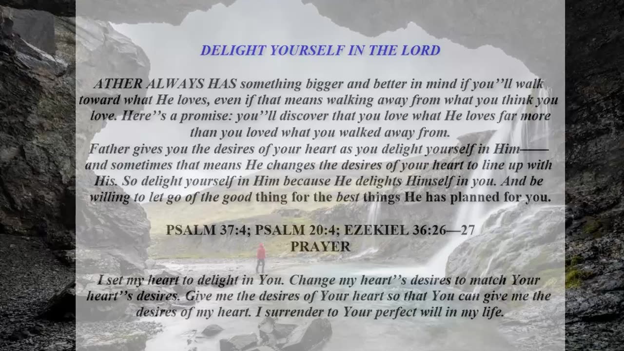 Delight Yourselfs In The Lord