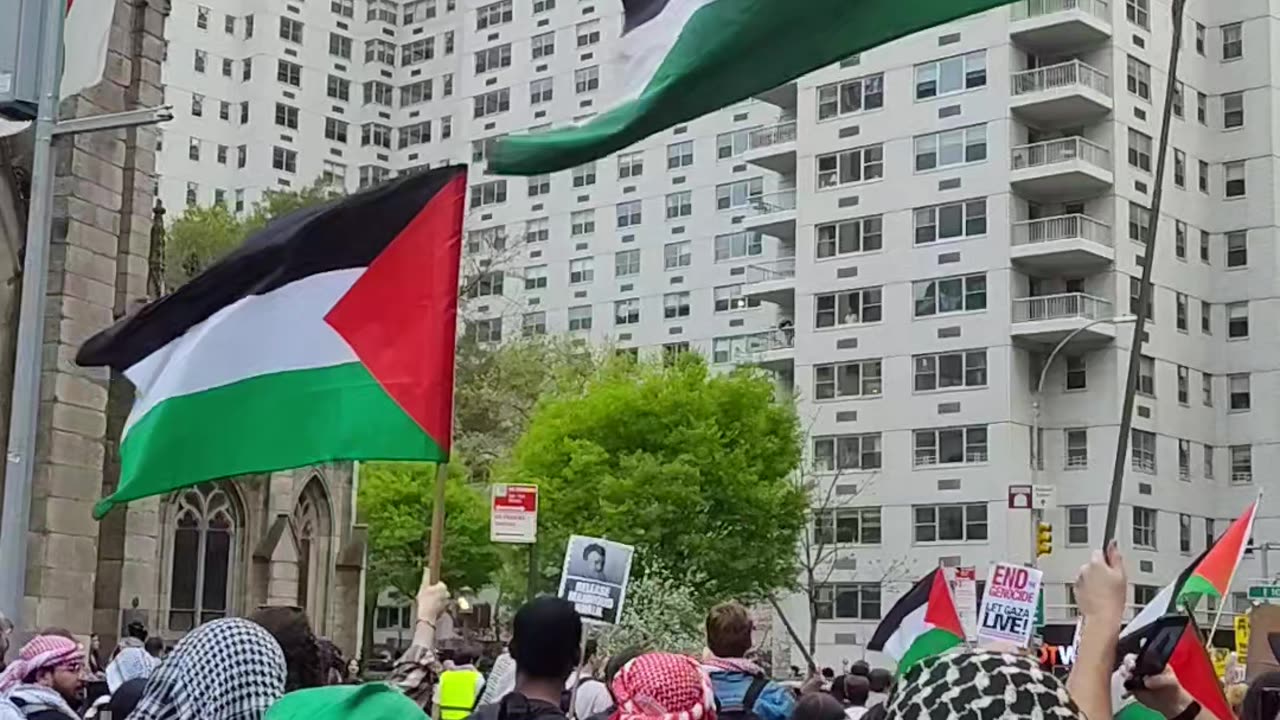 "Día de Acción Global por Gaza" en Nueva York.