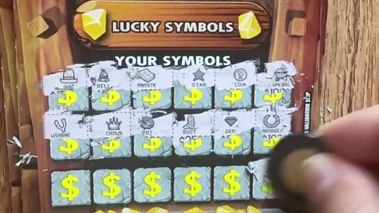 Scratching $5 tickets
