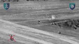 Drone Strikes On Russian Infantry Trying to Cross Wire