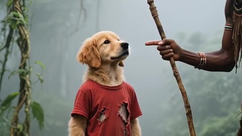 AI Cartoon Story | Strong Cat Father and Sweet Baby Animals Brave Moment ❤️🐱