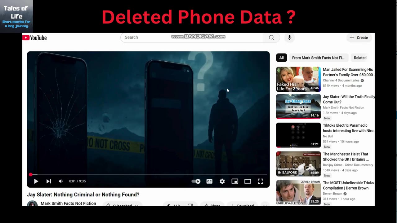 Deleted Phone Data Jay Slater Case