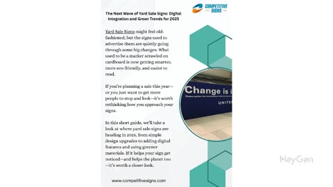 The Next Wave of Yard Sale Signs: Digital Integration and Green Trends for 2025