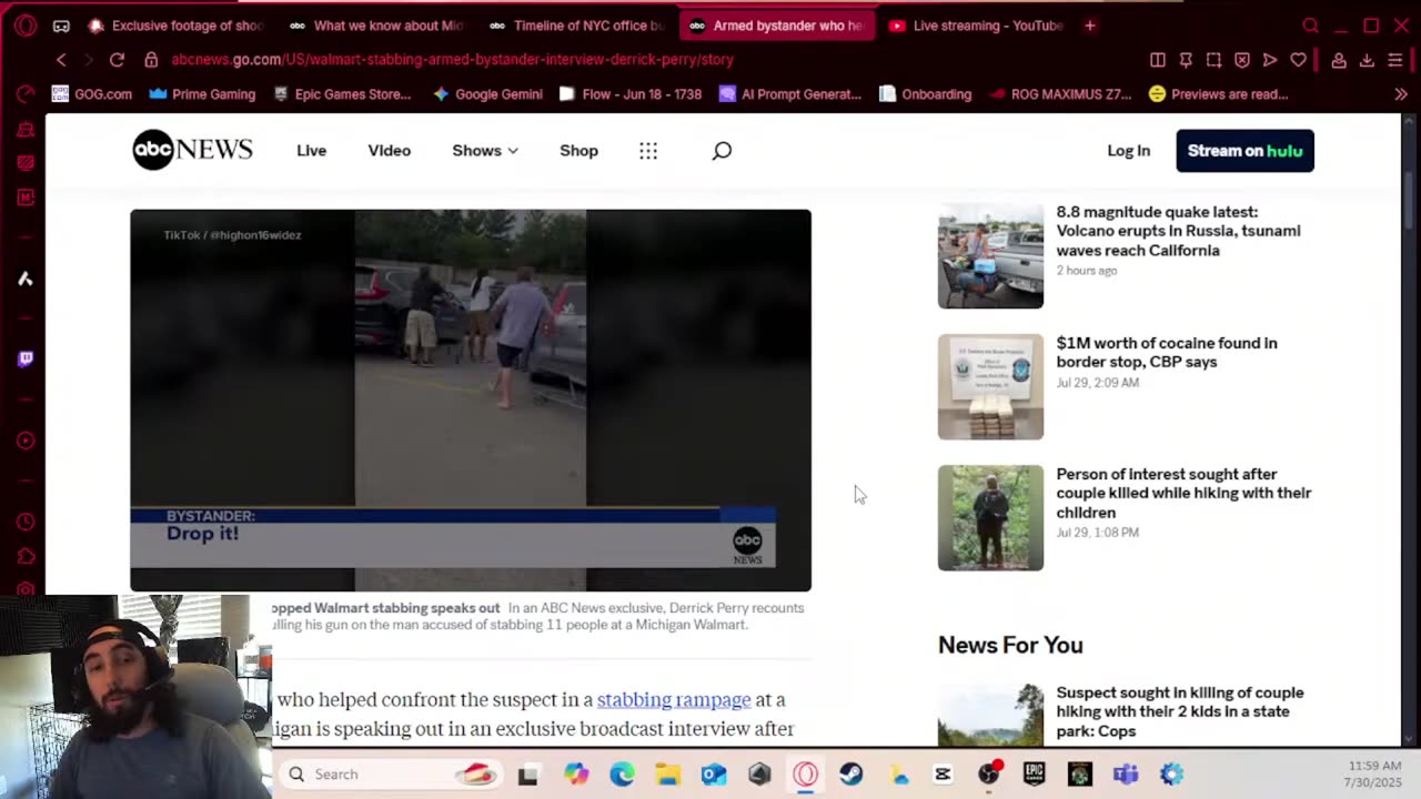 Walmart mass stabbing stopped by armed citizen
