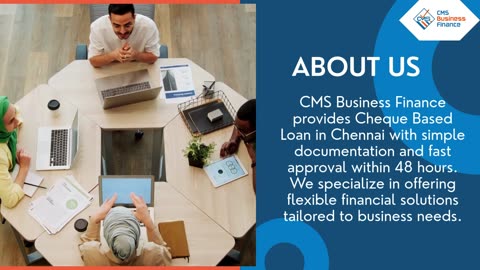 Cheque Based Loan in Chennai - CMS Business Finance