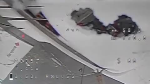 🤯 Russian drone with a fork hunting for our UAV.