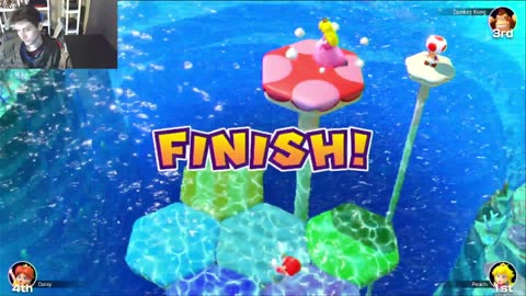 Mario Party Superstars Mushroom Mix-Up Minigame Gameplay Session #6 - Mario VS Peach On Master Level