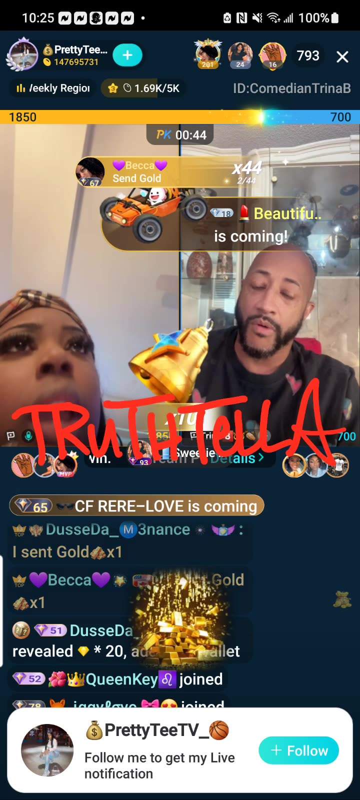 PRETTY TEETEE LINED UP WITH TRINA B