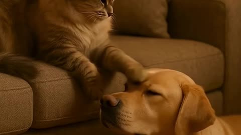Heartwarming Cat & Dog Cuddle – Best Friends Animal Video