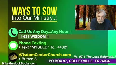Re-Air: Wisdom Moments With Mike Murdock..!!!