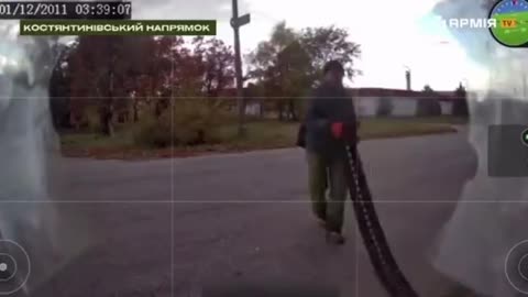 Local Mechanic Stops to Help Repair Track on Ukrainian APC