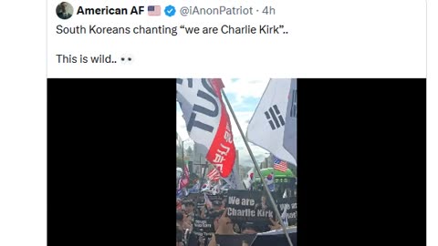 WE Are Charlie Kirk chant - South Korea