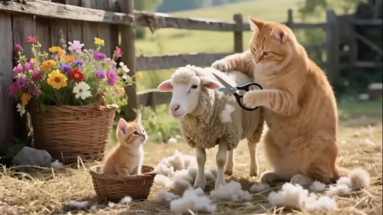cats daily routine work