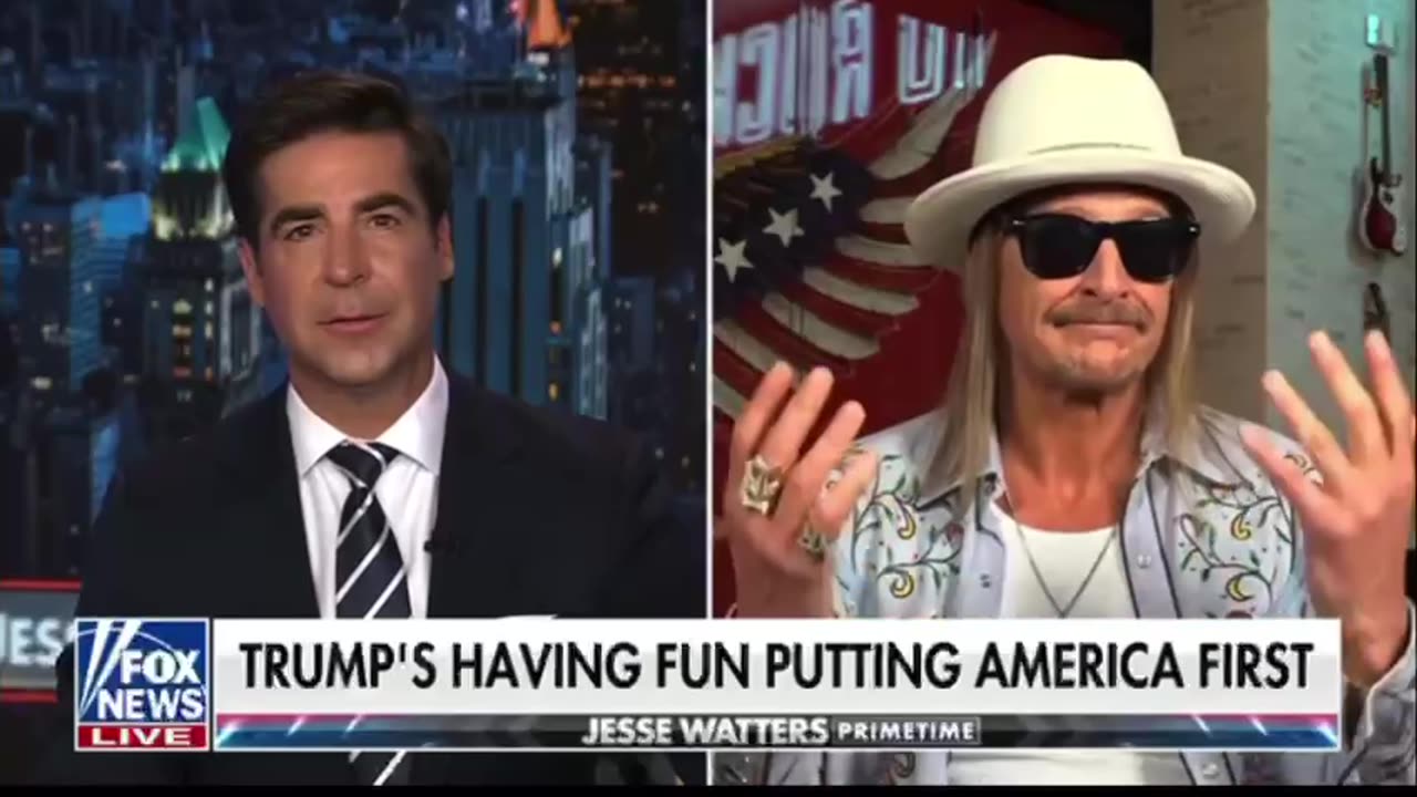 Jesse Watters and Kid Rock Discuss Trump’s First 100 Days