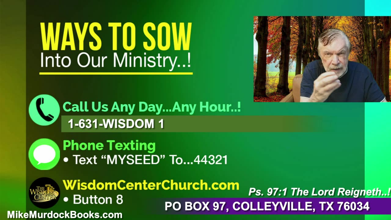 Re-Air: Wisdom Moments With Mike Murdock..!!!