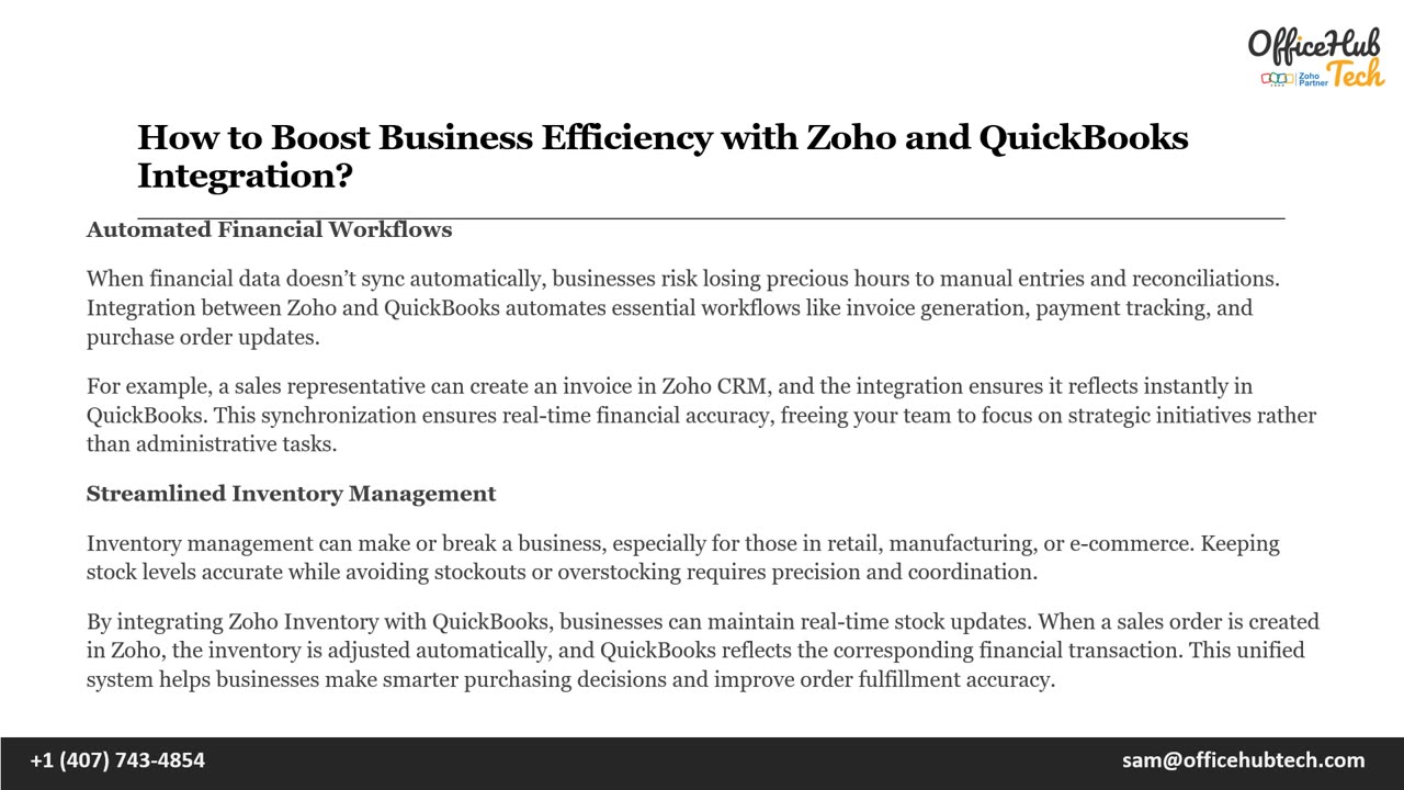 How to Boost Business Efficiency with Zoho and QuickBooks Integration?