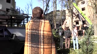 Rescuers search through rubble for victims in Ukraine's Kyiv