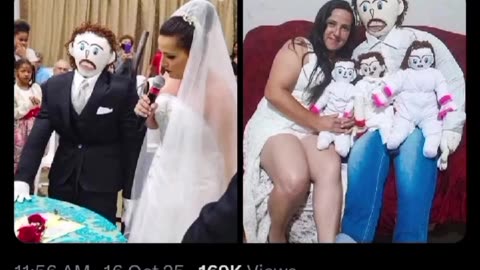 A Brazilian woman marries a Doll