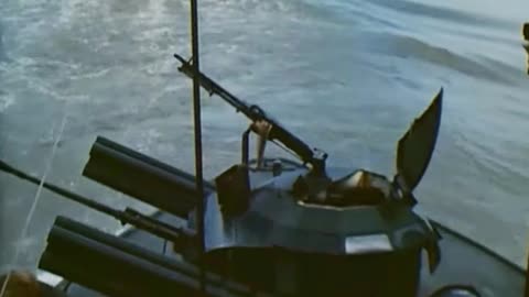 Assault Support Patrol Boat with forward turret quad Bazooka mounts trialed in Vietnam in 1969