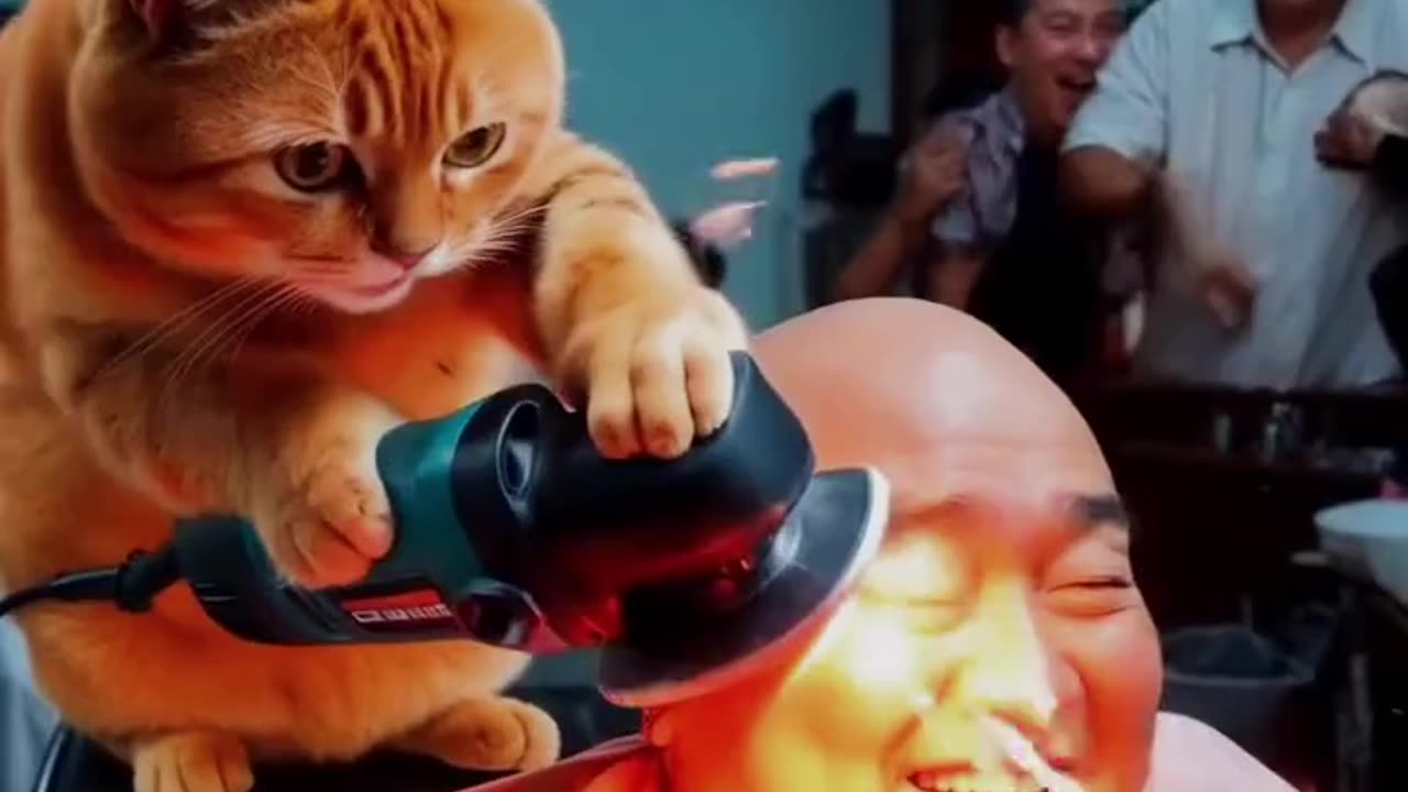 Man vs cat doing work for your reply