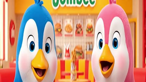 Penguin Couple Tries Jollibee for the First Time #shorts