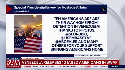Venezuela frees 10 jailed Americans in swap for migrants in El Salvador | LiveNOW from FOX