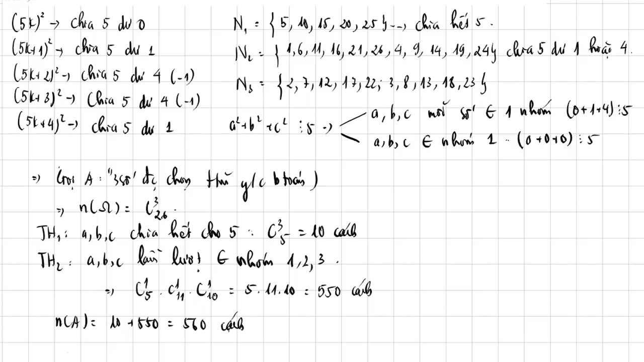 Chọn ngẫu nhiên 3 số a,b,c khác nhau trong tập hợp {1,2,3...,26}. Xác suất để 3 số chọn ra ...