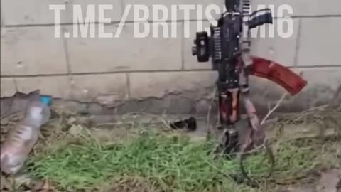 Russian Soldier Almost Sent To The Moon After Running Over "Black Package"