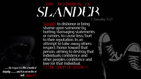 The Definition of Slander: The Spirit of Satan (the Devil)