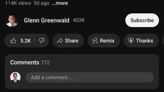 Is this why the Glenn Greenwald blackmail came out today? This video was 5 days ago.