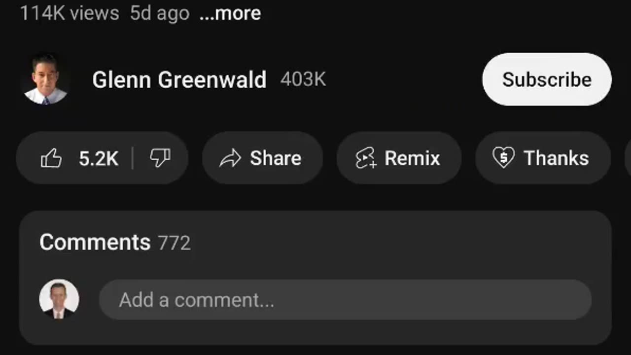 Is this why the Glenn Greenwald blackmail came out today? This video was 5 days ago.