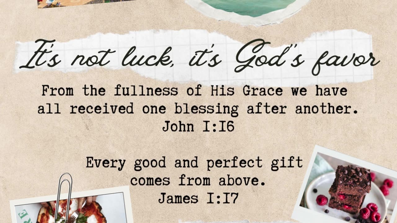 It's not luck, it's God's favor