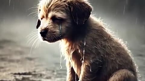 Spilled Pizza! puppy so sad 🍕😢