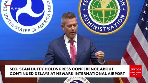 Transportation Sec. Duffy Briefs Press About Ongoing Delays And Outages At Newark Airport