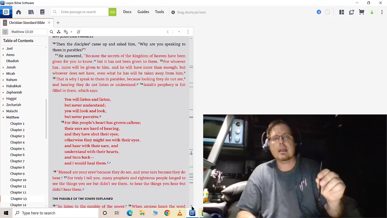 prophecy of speaking in parables fulfilled [The Bride of Christ]